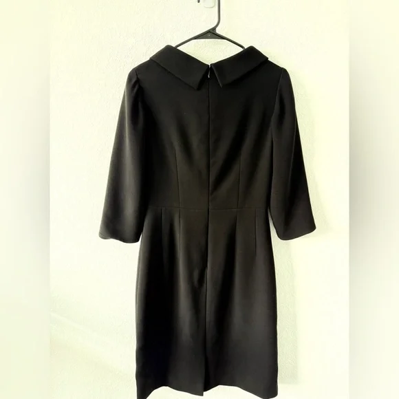 ** Rickie Freeman for Teri Jon Black Jackie-O Crepe Sheath Dress Size 4